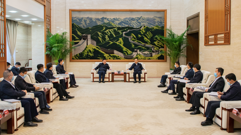 邹磊寇伟会见中国南水北调集团董事长蒋旭光、总经理张宗言