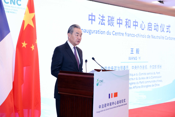 外交部长王毅：中法正规买球网中心宣告成立