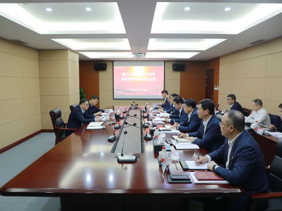 华电浙江公司党委召开2024年度党员领导干部民主生活会